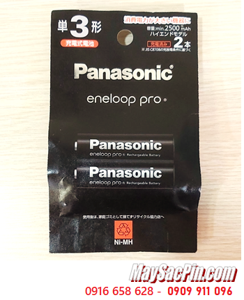 Panasonic Eneloop PRO BK-3HCD/2H Pin sạc AA 2500mAh 1.2v dòng Nội địa Nhật - Pin Chữ Nhật (Vỉ 2viên)